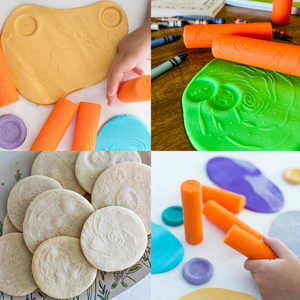 Valia Co. Textured Playdough Roller Stamps - Space Theme