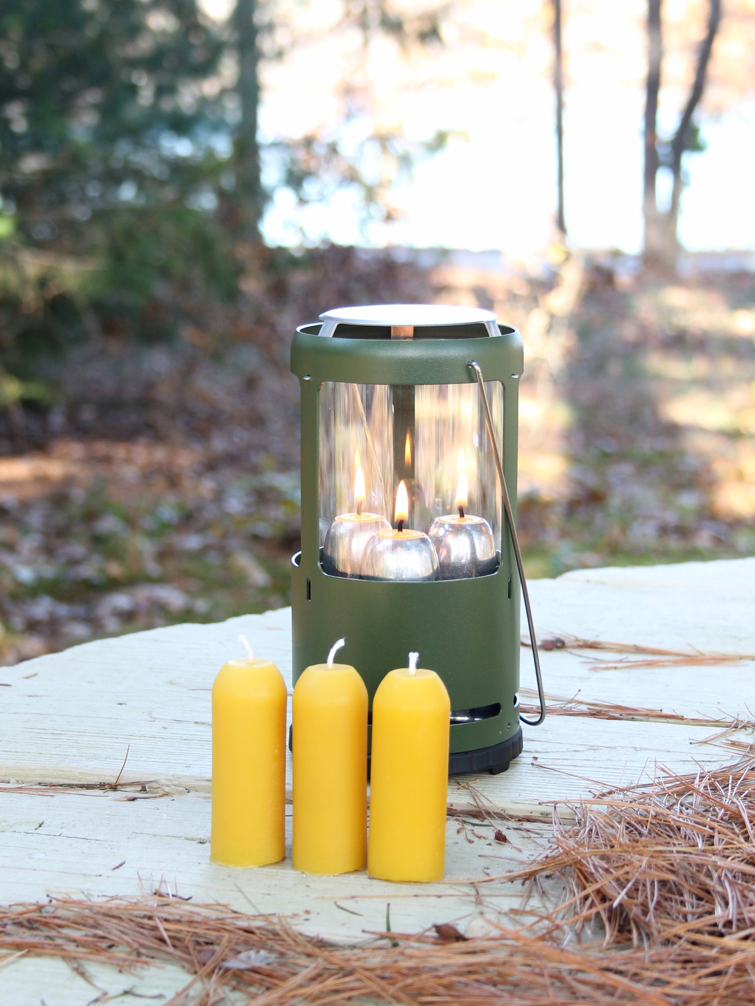 15-Hour Natural Beeswax Candles Compatible with UCO Candle Lanterns -  Smokeless Clean Long Lasting Burning for Outdoor, Camping, Emergency,  Survival
