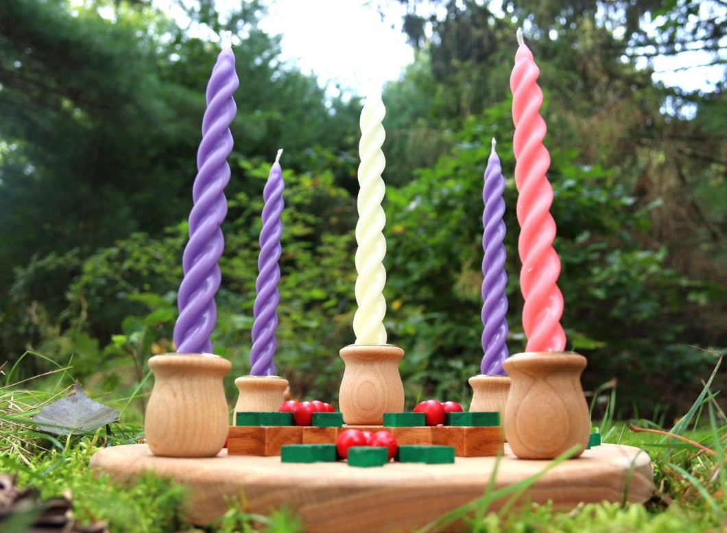 Spiral Beeswax Advent Candles