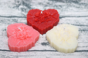 Heart Candle with Rose Blooms
