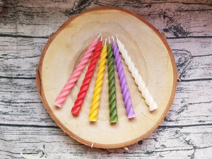 SPRING - 7" Beeswax Spiral Taper Candles