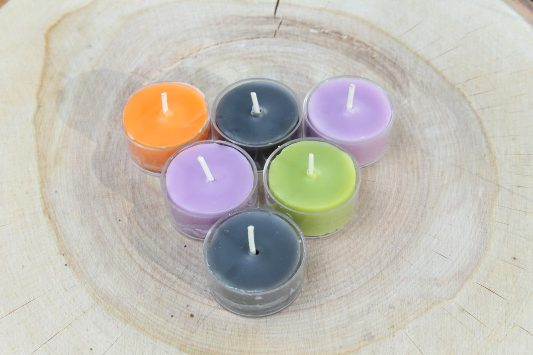 Halloween Beeswax Tea Lights (6) - MIX AND MATCH!