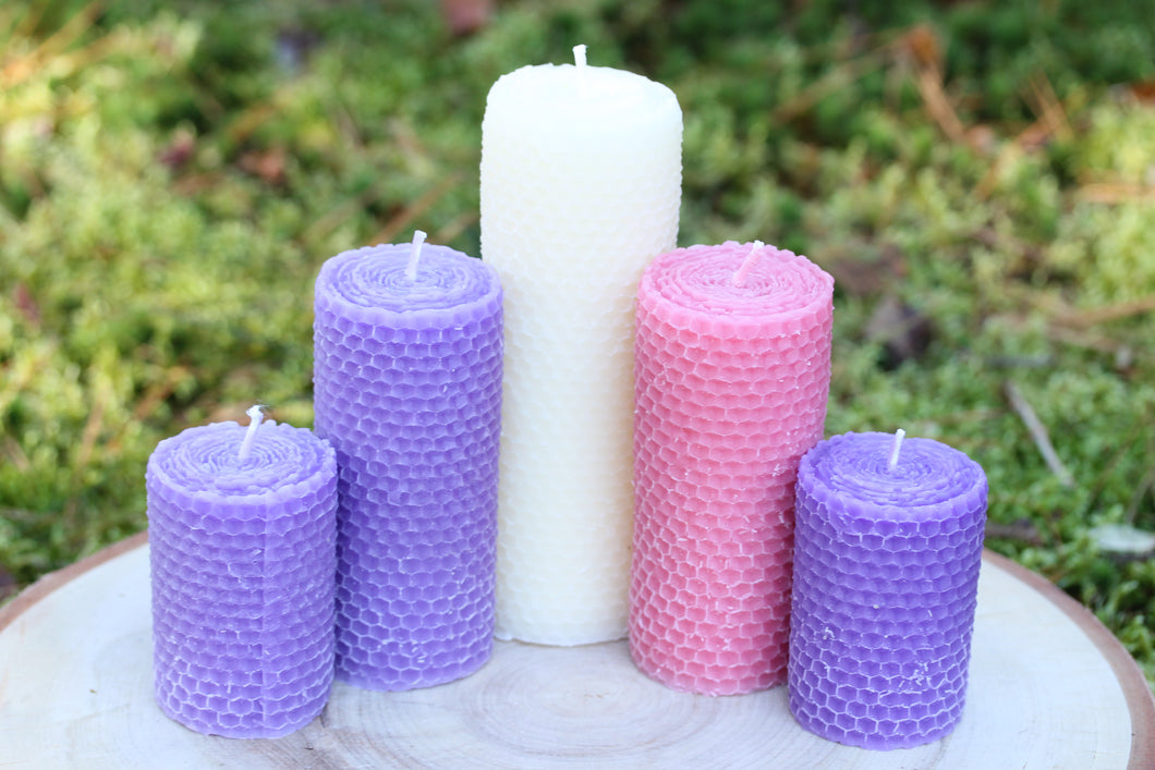 Embossed Pillar Advent Candles