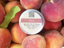 Load image into Gallery viewer, Peach Beeswax Lip Balm Tin