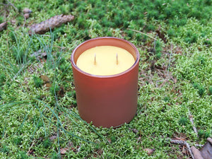 Double Wooden Wick 16oz Beeswax Candle in Matte Jar