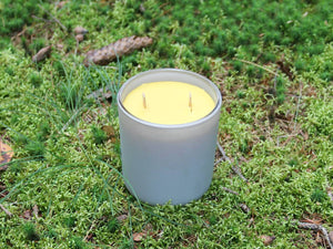 Double Wooden Wick 16oz Beeswax Candle in Matte Jar