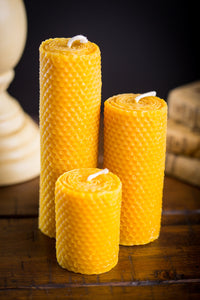 Beeswax Pillar Candle Set