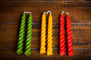 7" Beeswax Spiral Taper Candles