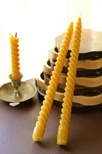 12" Spiral Beeswax Candle
