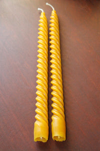 12" Spiral Beeswax Candle
