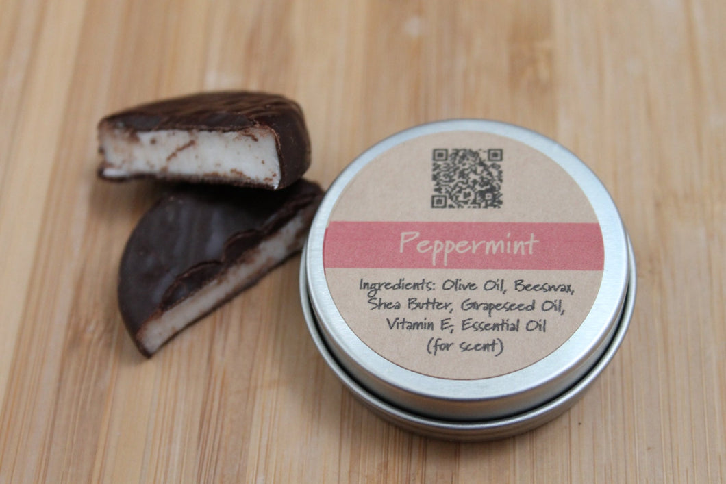 Peppermint Beeswax Lip Balm Tin