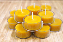 Load image into Gallery viewer, Beeswax Tea Lights in Plastic Cups (1 Dozen)